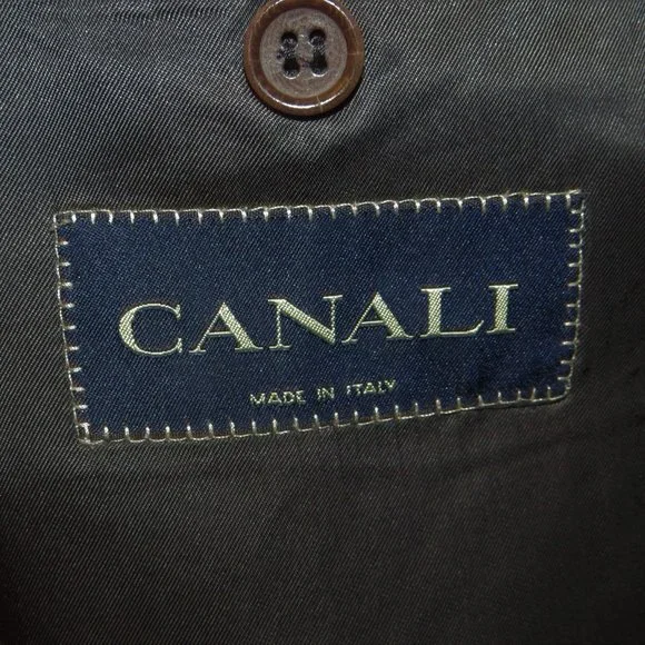 Canali 13320 Drop 7 Gray Striped Two Button Suit 42L